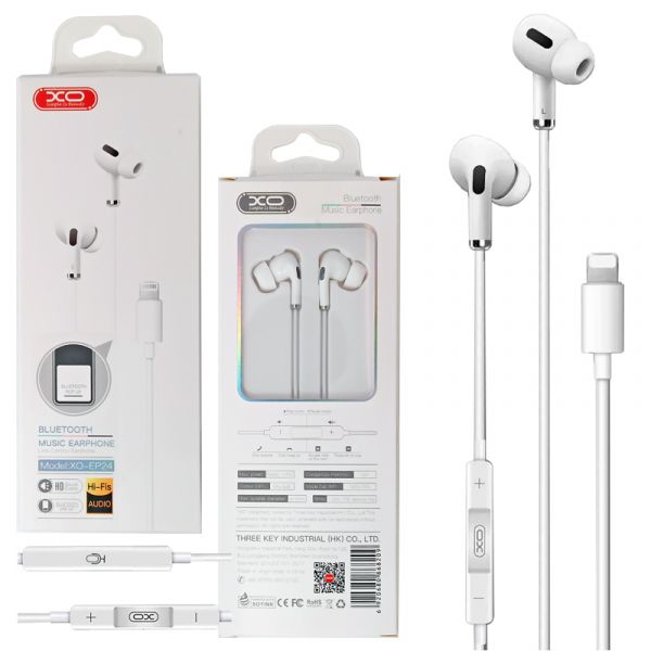 XO Earphone EP24 Άσπρο Lightning