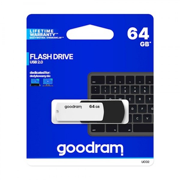Goodram pendrive 64GB USB 2.0 black-white