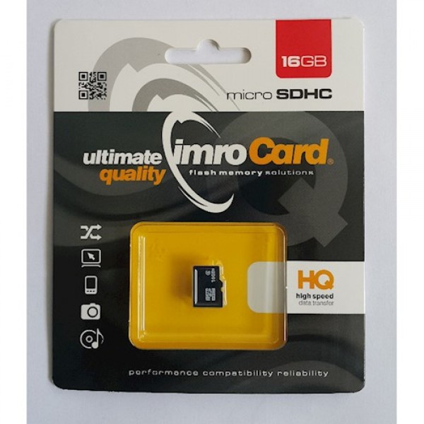 Imro memory card 16GB microSDHC cl. 6